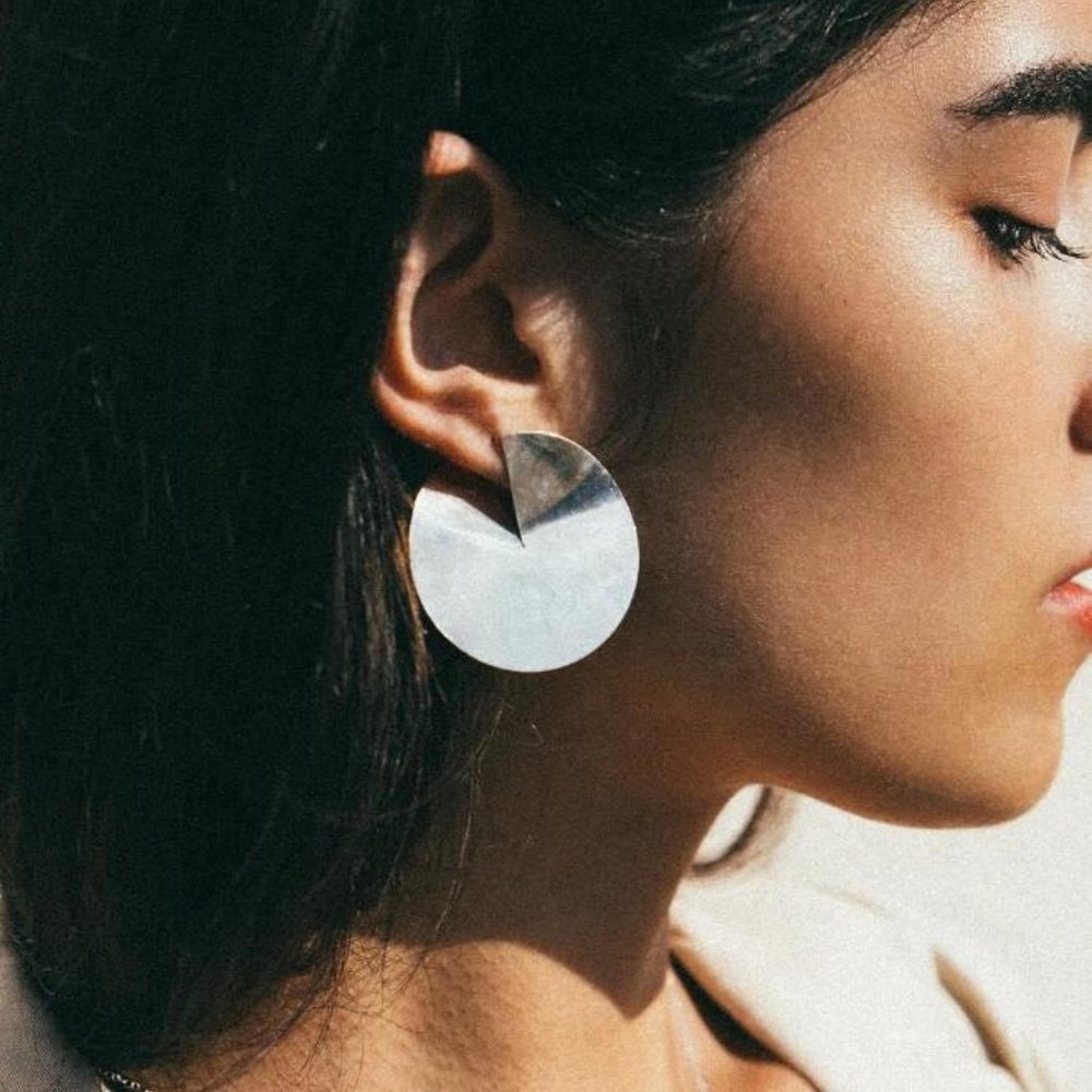 3/38🌸 Vintage style retro Open Metal Disc Earring